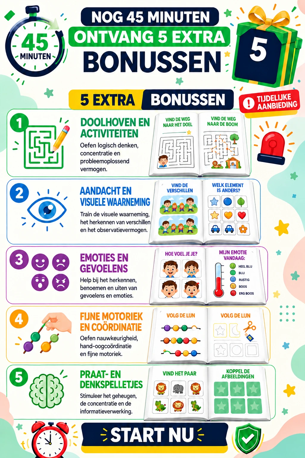 Vijf extra bonussen