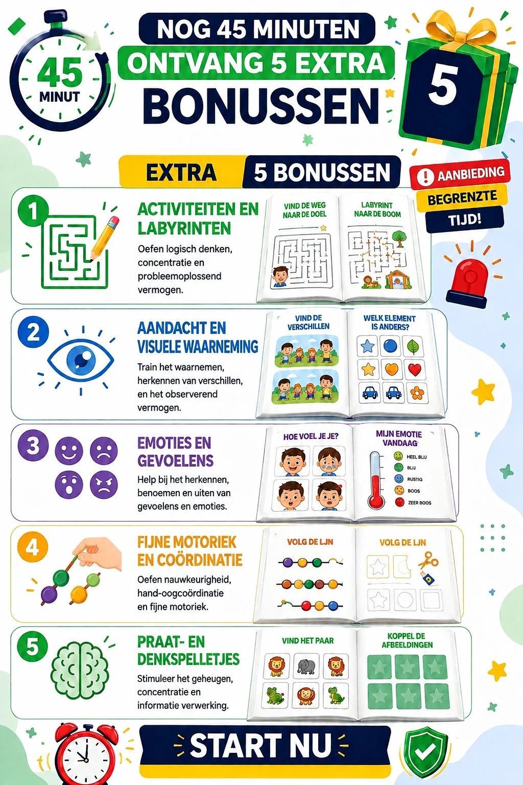 Vijf extra bonussen