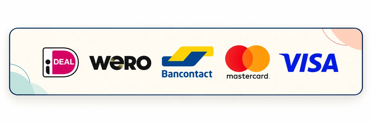 Betaal veilig met iDEAL, Wero, Bancontact, Mastercard of Visa